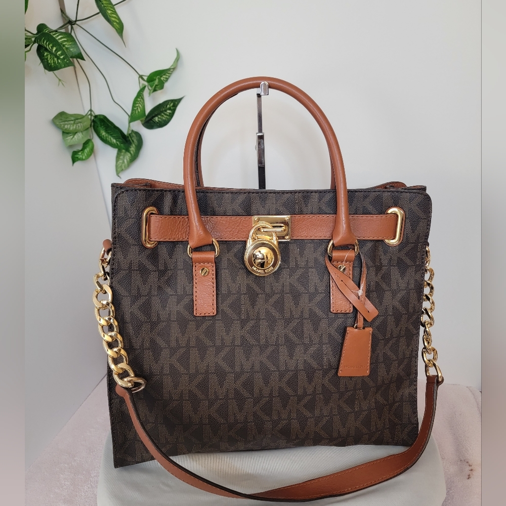 ❤️EUC MICHEAL KORS Large Hamilton Satchel Shoulder/Crossbody Bag